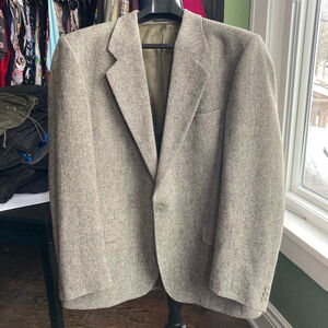 Men's MAGEE Donegal Tweed Blazer Jacket, Size L, Gray